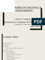 CS101 Lecture 05 - Fundamentals of Programming