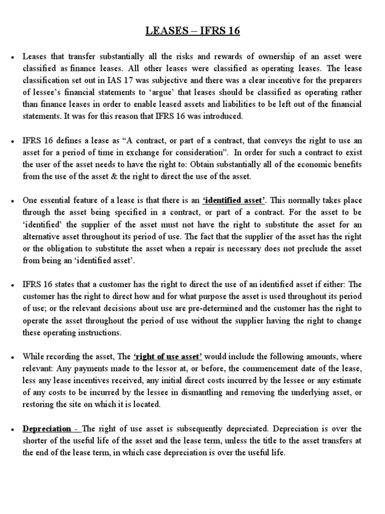 Ifrs 16 Leases Pdf