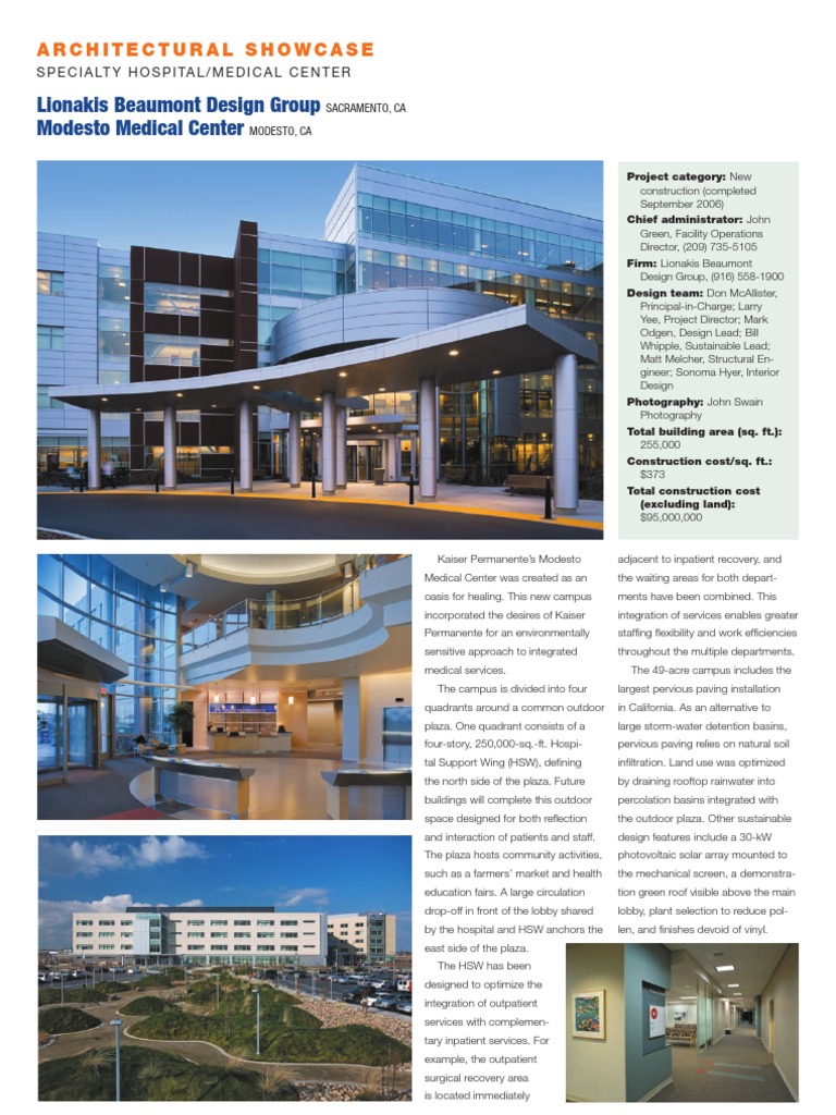 Modesto Medical Center Design Overview | PDF