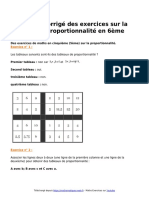 9.corrige Des Exercices Sur La Proportionnalite en 6eme