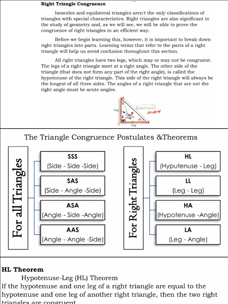 Right Triangle Theorem | PDF