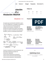 Ejercicios Titulación ÁCIDO - BASE y Titulación REDOX