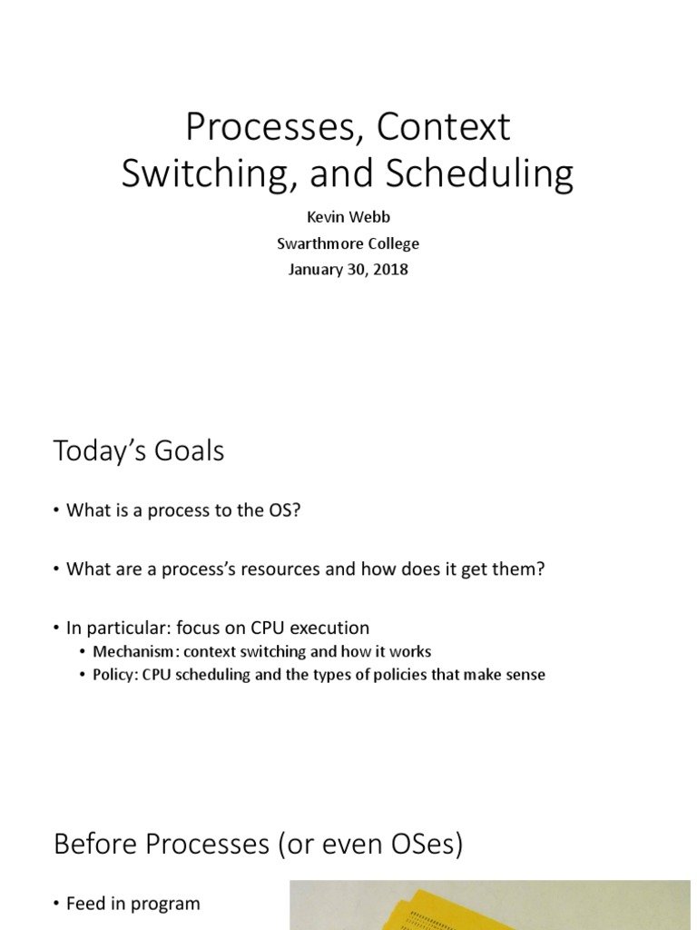 03-Process Context Switching and Scheduling | PDF