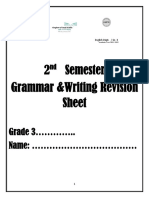 Grammar and Writing Revision Sheet M.A