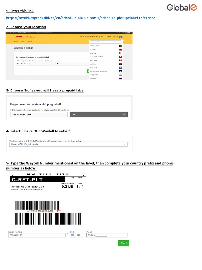 DHL Return Instructions PDF