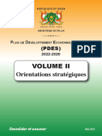 NIGER - PDES - 2022-2026 - VOLUME - 2 - Orientations Stratégiques