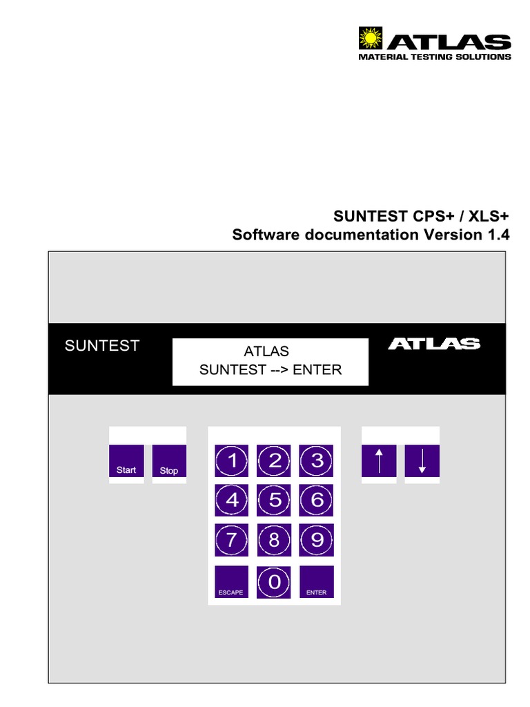 SUNTEST CPS+ - XLS+ Software Documentation Version 1.4 ... - Main | PDF
