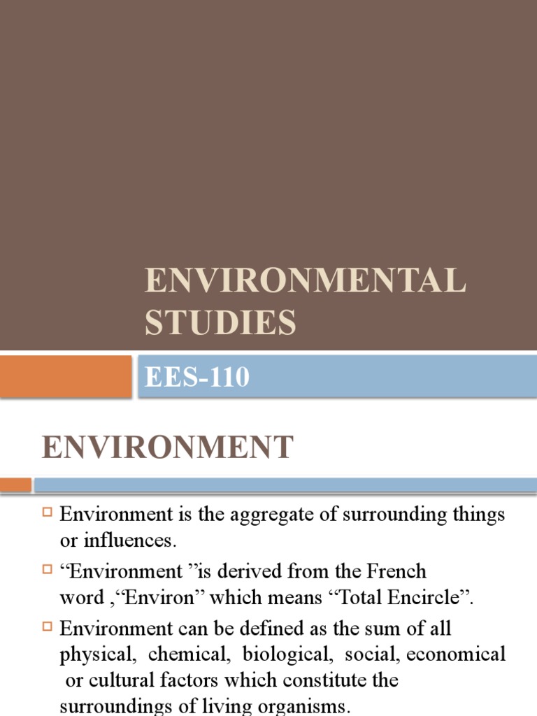 Environmental Studies 090140 | PDF | Natural Environment | Earth Sciences