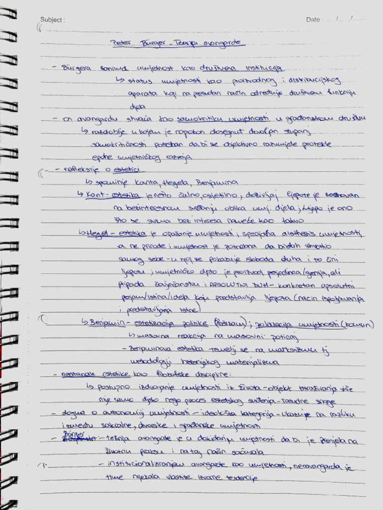 Peter Burger Teorija Avangarde PDF