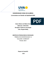 TD - Análise de Um Projeto de Inovações Tecnológicas