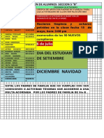 COMICIONES Fecha de Setiembre 2022 5TO B