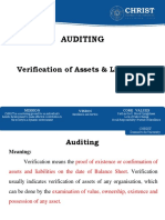Verification of Assets and Liabilities