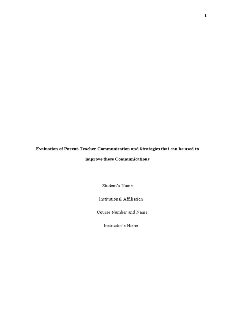 Enhancing Parent-Teacher Communication Strategies | PDF | Communication ...