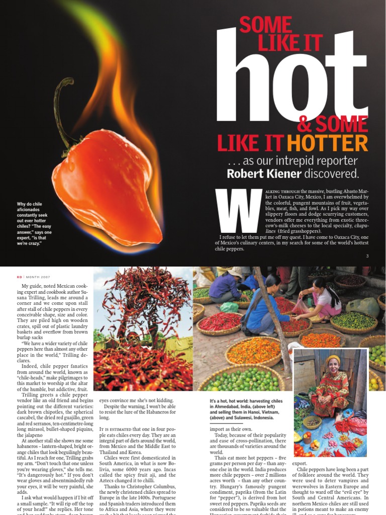 Chile Peppers PDF Chili Pepper Foods