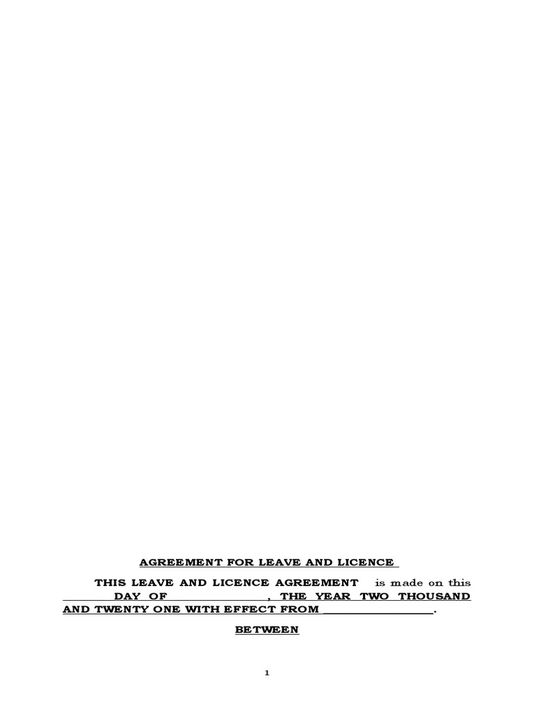Agreement for leave and licence download free pdf leasehold estate