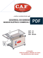 Manual Moedor de Carnes CAF 22 98 DS Eletronico Caf Maquinas