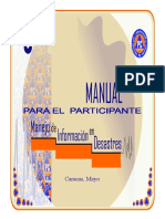 Manual para El Participante Manejo de Información en Desastres