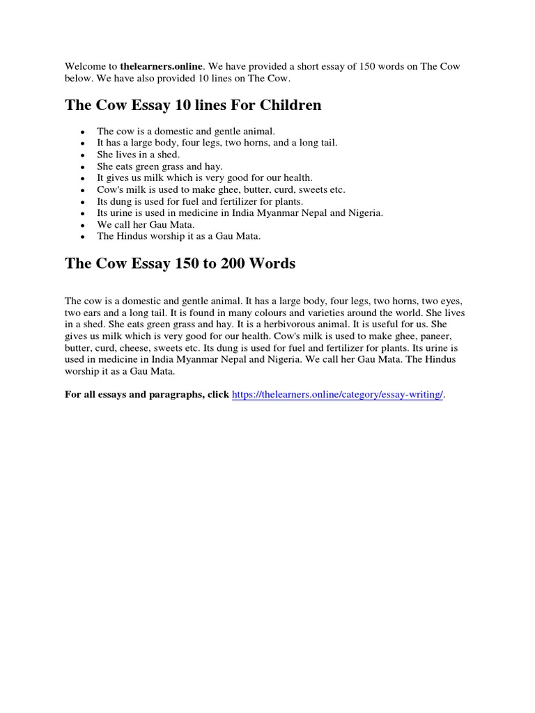 the-cow-essay-10-lines-for-children-for-all-essays-and-paragraphs