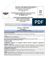 3 - GRADOS 7-3 Al 7-7 TALLER 3 - CASTELLANO - 1 SESIÓN - Del 15 Al 19 Febrero - 2021 (Tipos Texto - Tip Textual Parte I)