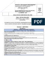 1 - GRADOS 7-3 A 7-7 TALLER 1 - CASTELLANO - 1 SESIÓN - Del 8 Al 12 Febrero - 2021 (Lengua y Dialectos)