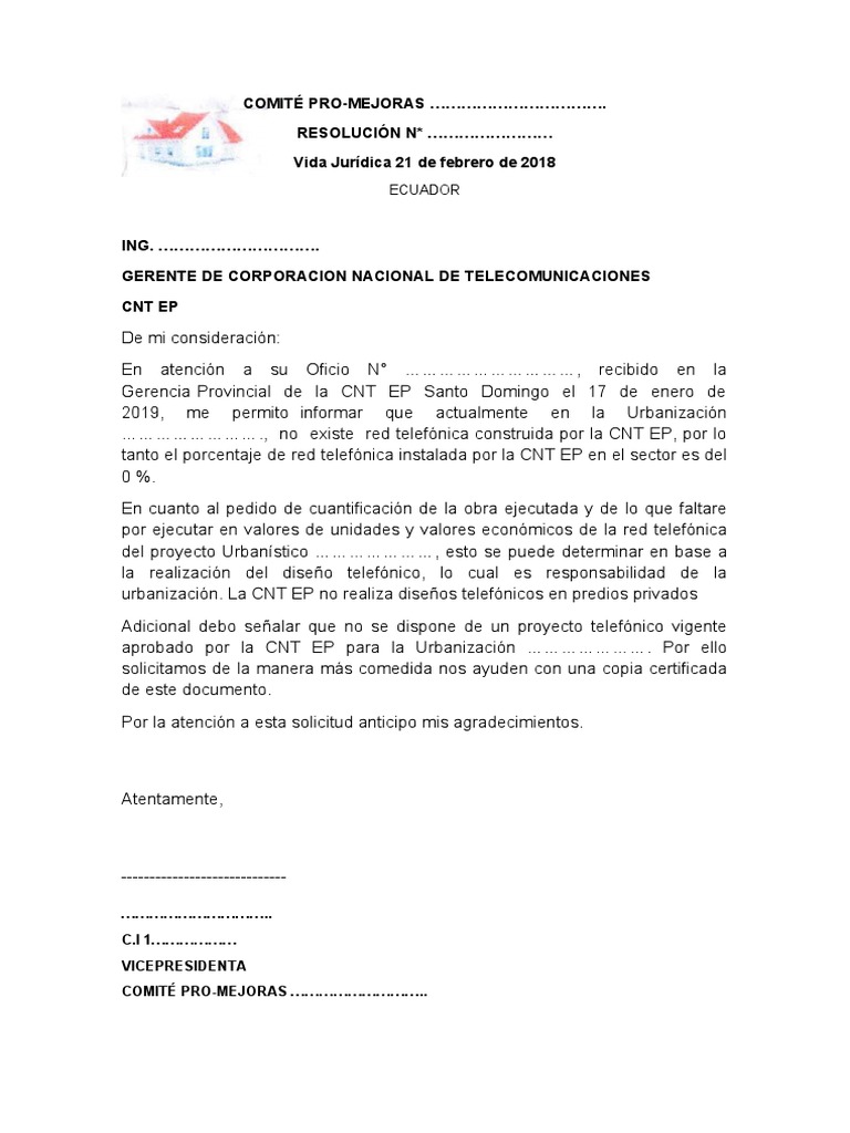 Solicitud de Servicio Telefonico | PDF