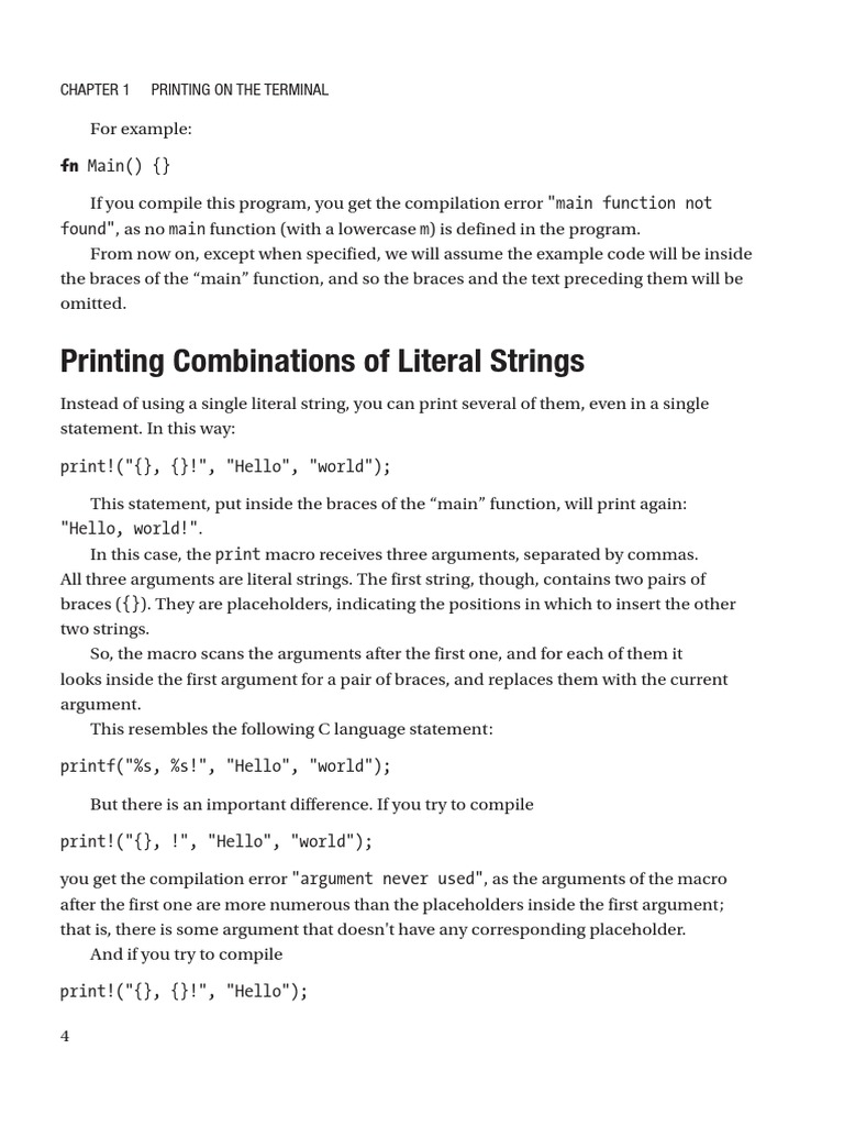 Rust Print Macro Usage Explained | PDF | Computers | Technology ...