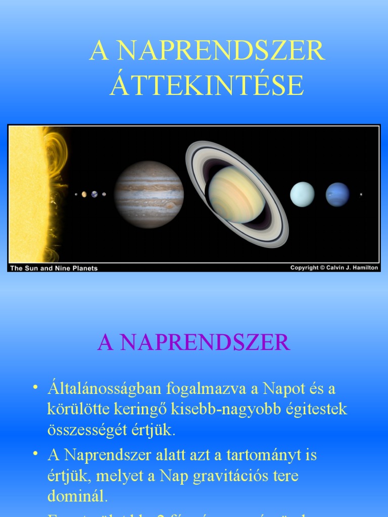 A Naprendszer Attekintese | PDF