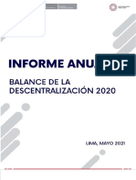 Informe Anual de Descentralización 2020