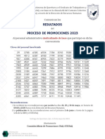 Resuntados Promociones Sindicalizados 2023 1ronda