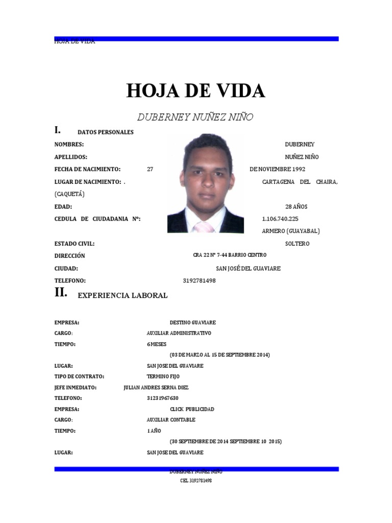 Hoja DE VIDA 2021 ESTA SI ACTUALIZADA PDF