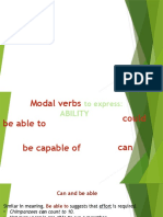 Modal Verbs Ability