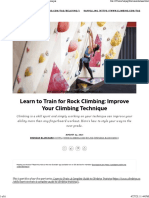 Improve Your Rock Climbing by Training For Technique