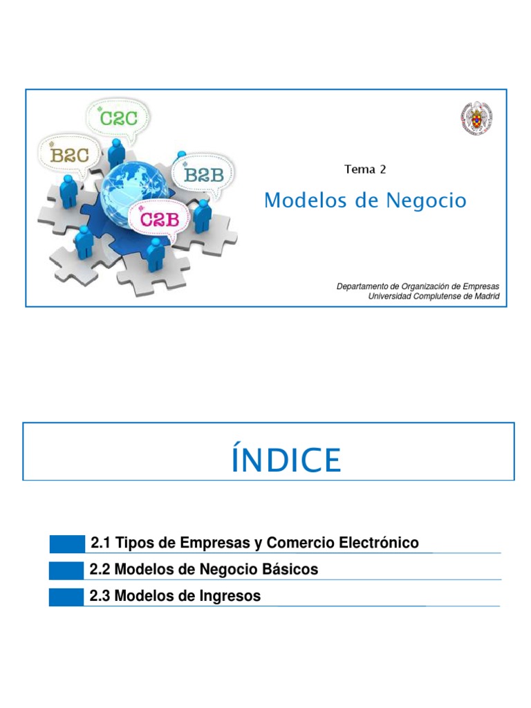 Modelos de Negocio en Comercio Electrónico | PDF | Comercio electrónico ...