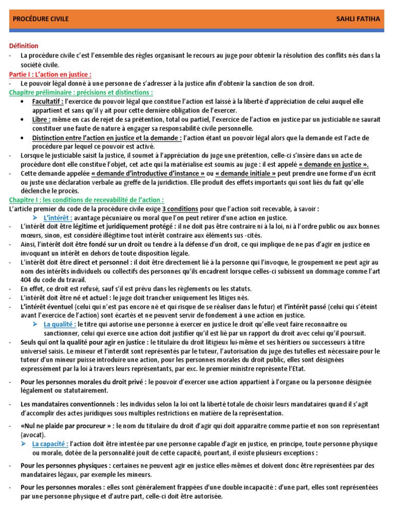 Procédure Civile | PDF | Compétence | Justice