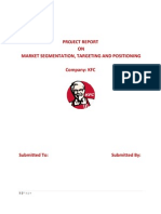 KFC report on market segmentation, targeting and positioning