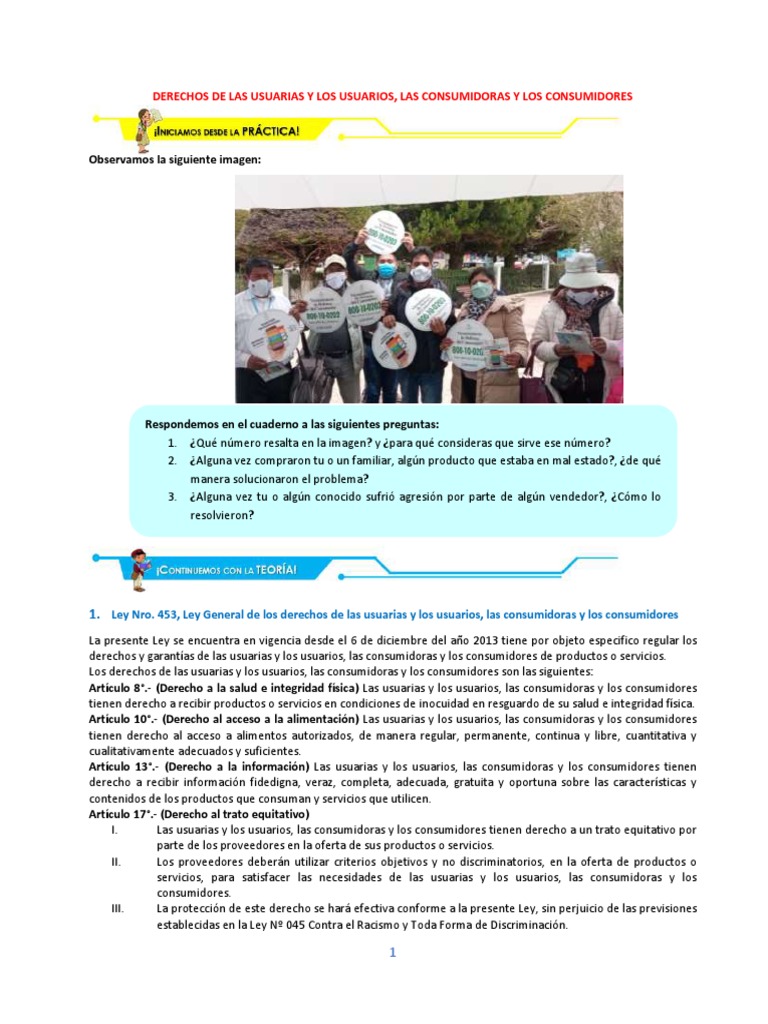 Derechos de Usuarios y Consumidores en Bolivia | PDF | Los consumidores ...
