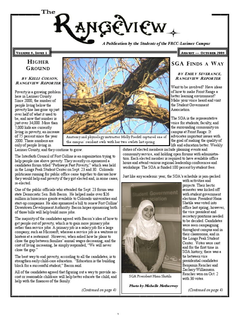 RANGEVIEW - FALL 2008 First Issue E-Version | PDF | Usb Flash Drive | Tutor