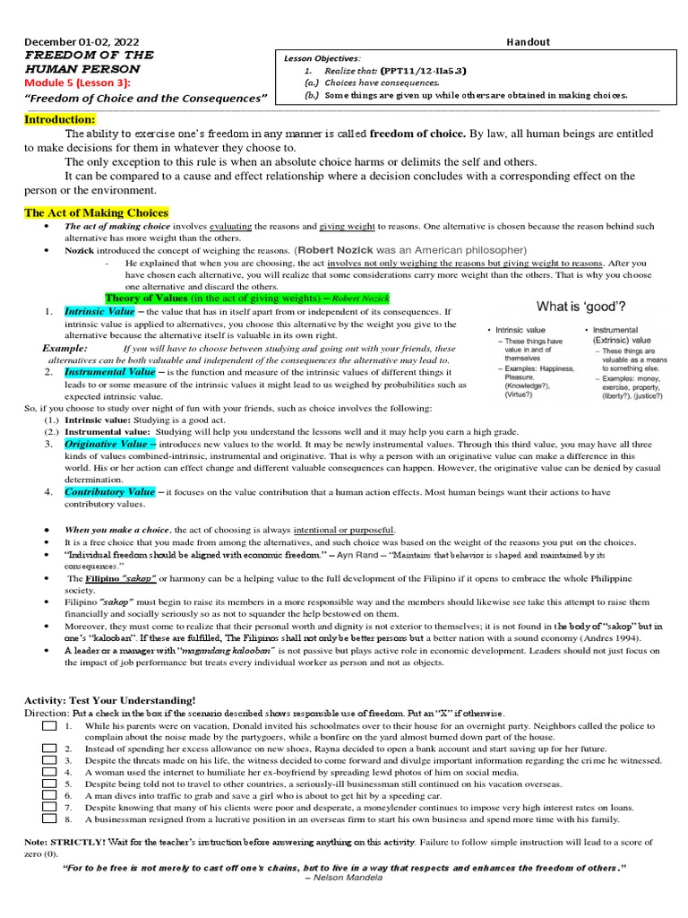 Module 5 Lesson 3 - Handout | PDF