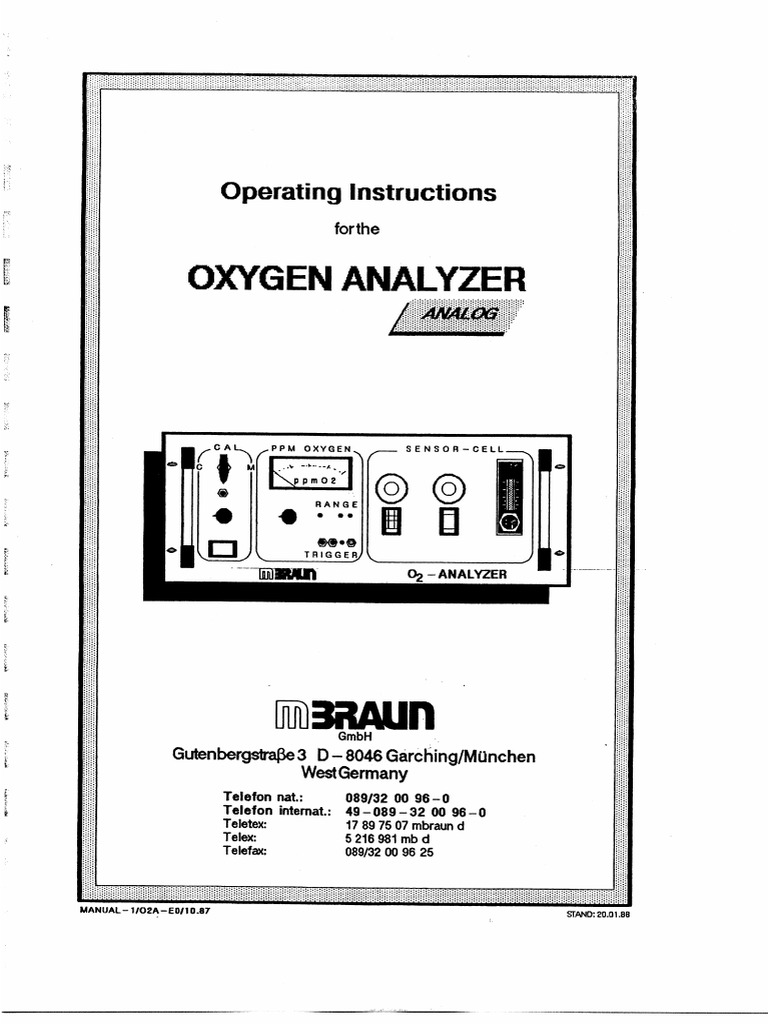 KOH - O2 - Analyzer (Analog) - Stand Alone Display | PDF