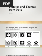 Analyzing Data - Patterns and Themes From Data