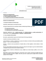 Resumo-Administracao Geral e Publica-Aula 04-Modelos de Administracao-Roberto Baldacci