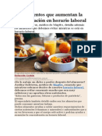 Los Alimentos Que Aumentan La Concentración en Horario Laboral