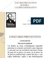 Concurso Preventivo y Quiebra. Analisis Comparativo