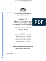 Práctica 2 Materia. Soluciones y Separación de Mezclas PDF