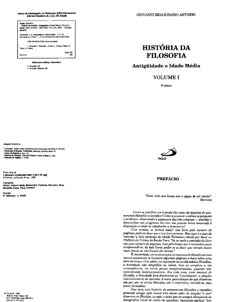 Reale, Giovanni História Da Filosofia Vol. 1. PDF