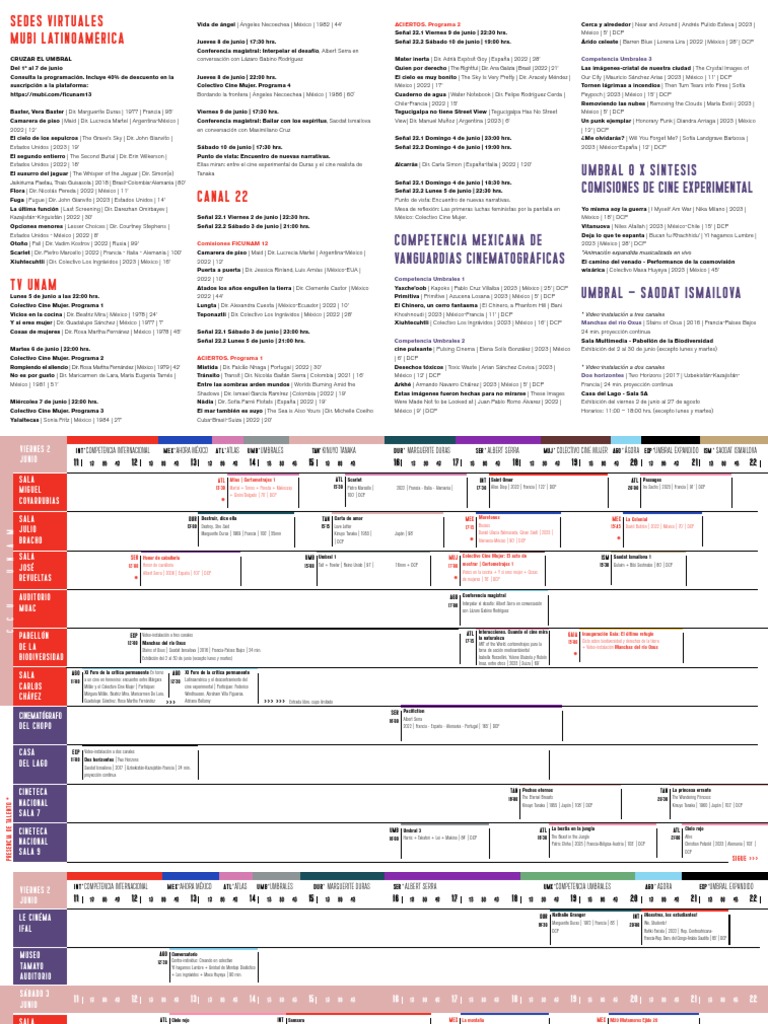 FICUNAM 13 - Programa de Mano | PDF