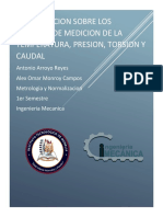 Investigacion Sobre Los Sistemas de Medicion de La Temperatura, Presion, Torsion y Caudal - Alex Monroy