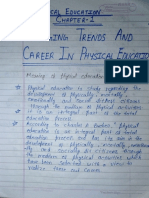 chapter 1 CHANGING TRENDS AND CAREER IN PHYSICAL EDUCATION class 11 physical education notes