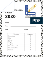 Examen Muestra Unam 2020