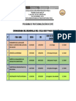 Cronograma - Educación Inicial